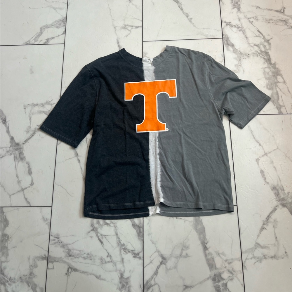 Hanes Gray and Black Short Sleeve Tennessee Tee